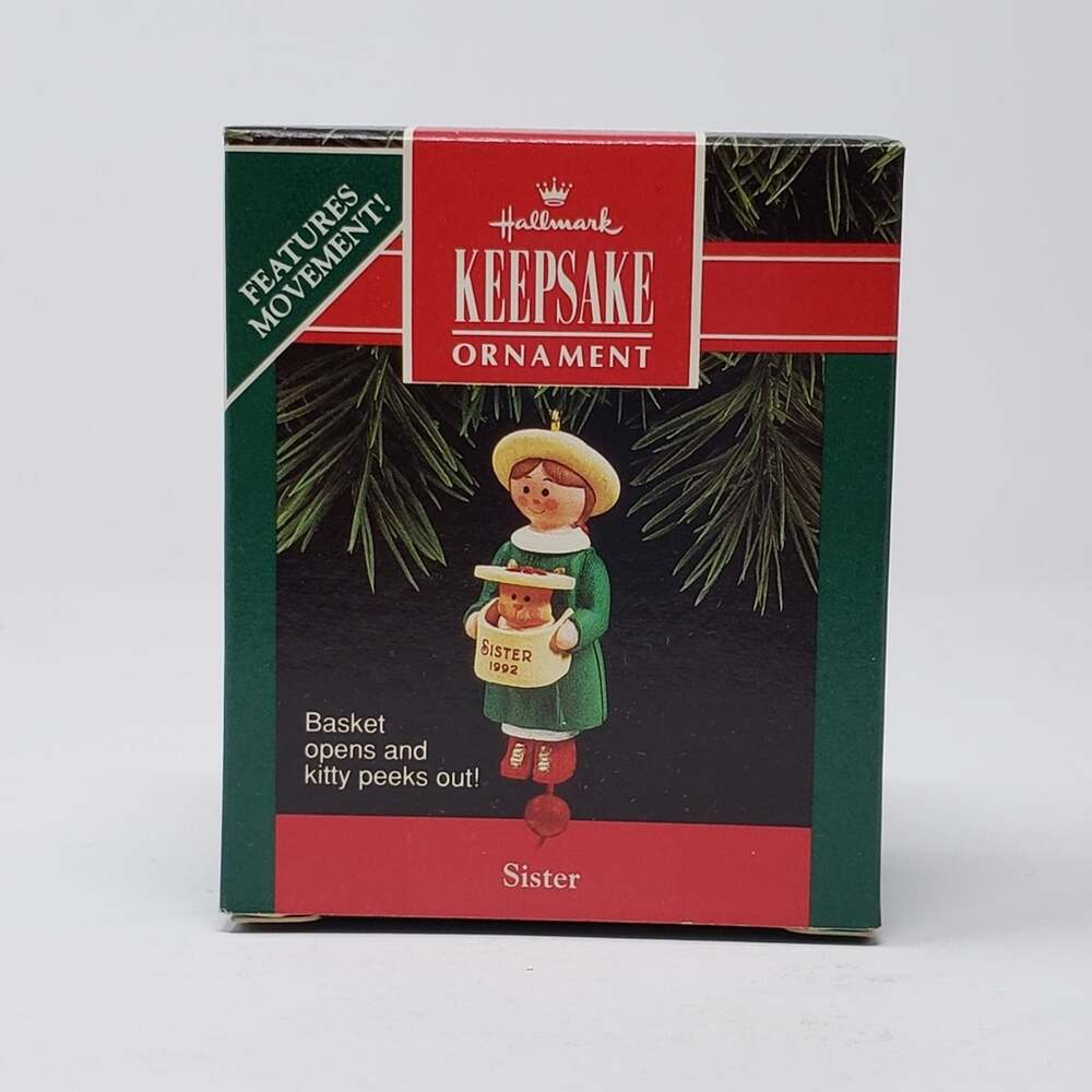 1992 Hallmark Sister Handcrafted Keepsake Holiday Christmas Ornament.